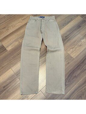 Vintage Levi's Silvertab Guy's Fit Womens Size M 7/8 Beige Jeans Made in USA